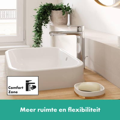 Hansgrohe Vernis Blend wastafelkraan - 169 highriser Cooltouch - met waste - hoogglans chroom