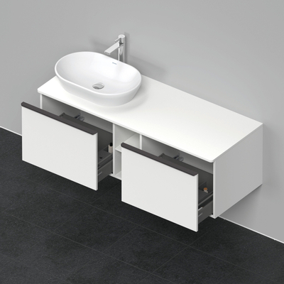 Duravit D-neo Meuble sous vasque 140x55x45.9cm 2 tiroirs Blanc mat mat