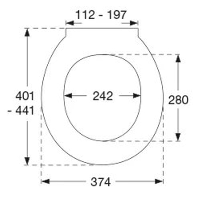Pressalit 718 abattant de WC frein de chute et déclipsable blanc