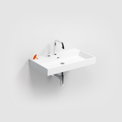 Clou Wash Me wastafel 70x42cm zonder plug aluite Wit mat