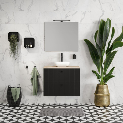 Tiger LED Applique miroir Ancis 40 cm 4000K Noir