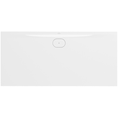 Villeroy & Boch Ecora douchebak - 170x80x3.5cm - afvoer lange zijde - white alpine (wit)