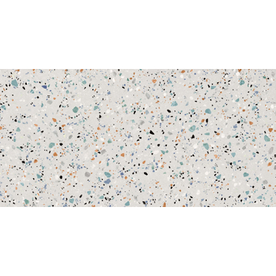 Prissmacer Cerámica Gobi Carrelage Terrazzo - 60x120cm - rectifié - Blanc mat