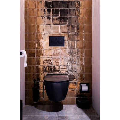 Geberit Sigma20 plaque de déclenchement dualflush maniement frontal pour toilettes/urinoir 24.6x16.4cm noir mat