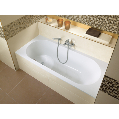 Villeroy & Boch Libra kunststof bad quaryl rechthoekig - 170x75cm - met poten - glans wit