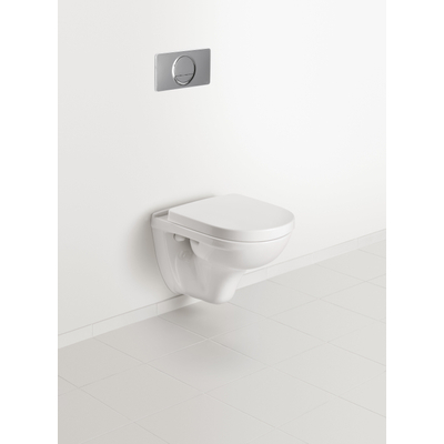 Villeroy & Boch O.novo combipack met wandcloset diepspoel Compact 49cm met zitting met softclose en quick release ceramic+ wit