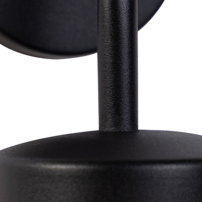 QAZQA Elza Applique murale - 1 lampe - 11,5x14cm - IP44 - Noir