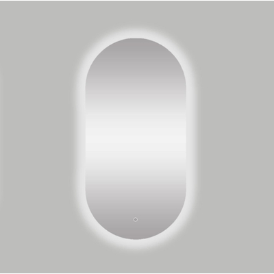 Best Design Seldy spiegel – ovaal – 50x100 cm – indirecte LED rondom – Zilver