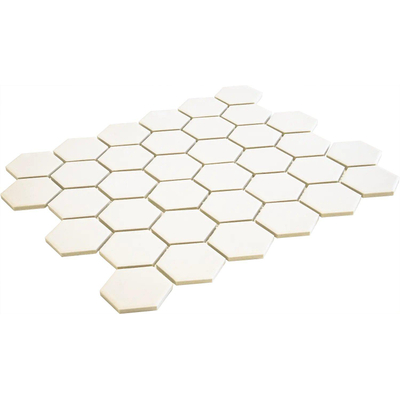 La Mosaic Factory London carreau mosaïque - 28,2x32,1cm - carrelage mural et de sol - Hexagone/Hexagone - Porcelaine Super White Mat