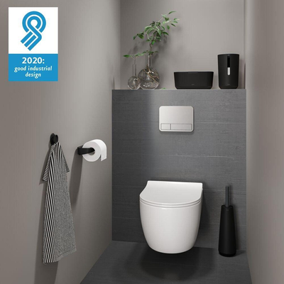Tiger Tess Toiletborstelhouder vrijstaand met Swoop® borstel flexibel Zwart Antraciet