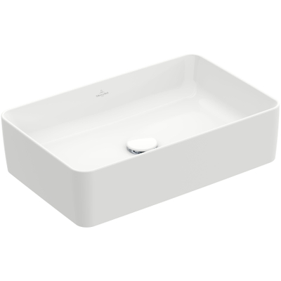 Villeroy & Boch Collaro opzetwastafel rechthoekig - 56x36cm - zonder overloop - zonder kraangat CeramicPlus - White Alpine (glans wit)