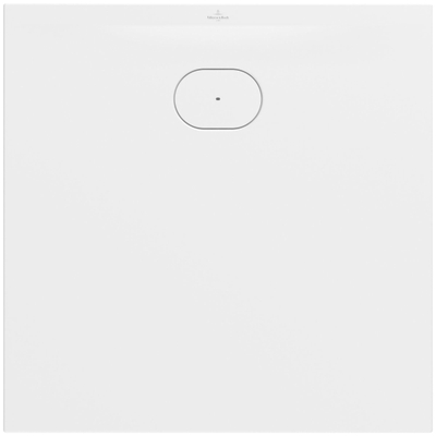 Villeroy & Boch Ecora douchebak - 90x90x3.5cm - afvoer korte zijde - stone white (wit)