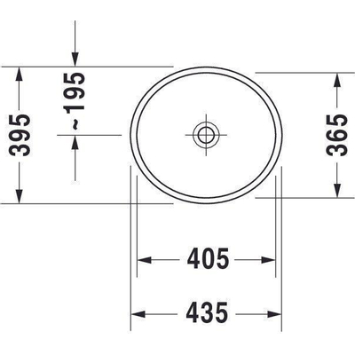 Duravit Starck 2 opzetkom zonder overloop zonder kraangat 44x40cm met wondergliss wit