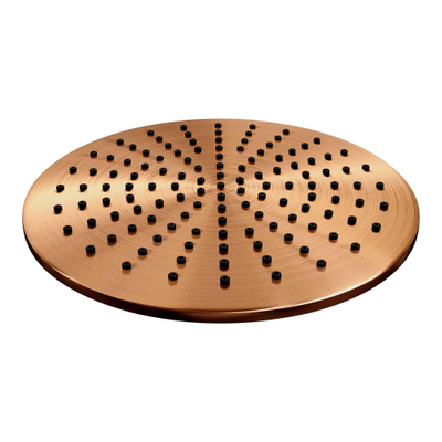 BRAUER Copper Edition thermostatische Inbouw Regendouche - 3-weg - rond - set 76 - 30cm hoofddouche - gebogen muurarm - staaf handdouche - doucheslang - wandaansluitbocht - koper geborsteld PVD