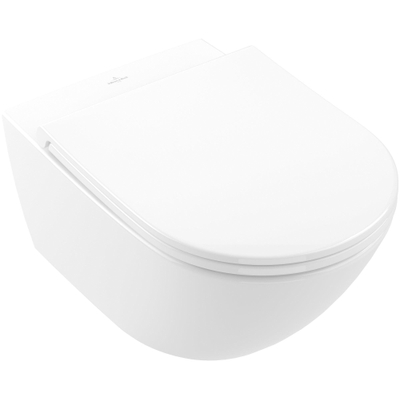 Villeroy & Boch universo twistflush Universo Wandcloset Pack - 56cm twistflush diepsoel zitting - White Alpine (glans wit)