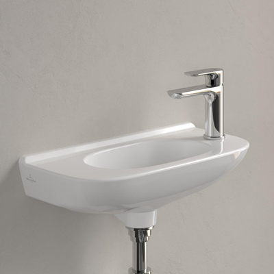 Villeroy & Boch O.novo Compact fontein 50x25cm zonder overloop en doortikbaar kraangat ceramic+ wit