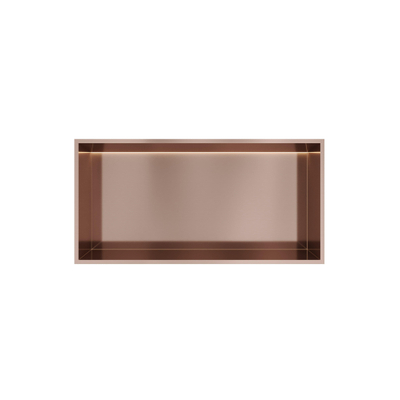 Hotbath &MORE Inbouwbox of inbouwnis - 30x60x10 - met LED - IP44 - PVD - geborsteld koper