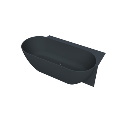 Arcqua Havana Baignoire semi-autoportante - 170x80cm - droite - anthracite mat