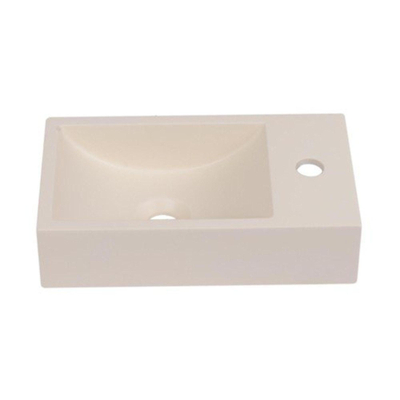 Saniclass Torino Lavabo pour WC - 40x22x10cm - solid surface - blanc cassé