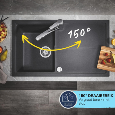 Grohe Wave Cosmo Keukenkraan - hoog - chroom