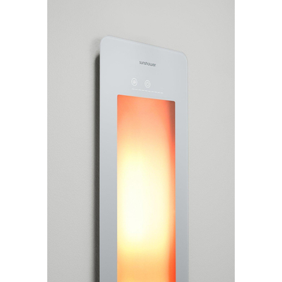 Sunshower Round Plus L infrarood + UV licht opbouw incl. installatieset hoek 185x33x25cm full body inclusief 5 jaar garantie White