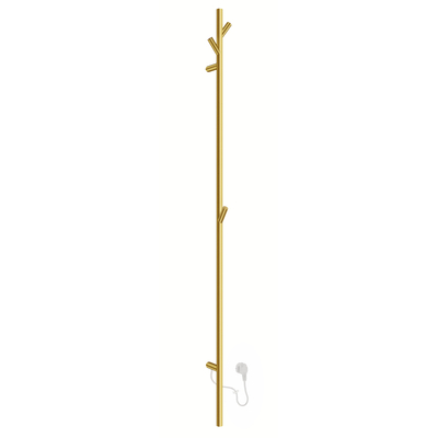 Smedbo Dry Elektrische Handdoekradiator Tree - 170x10.7cm - 30watt - mat messing (goud)