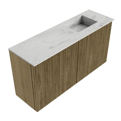 Mondiaz JOYA-DLUX 80cm toiletmeubel - kleur Dusk - Wastafel FAYE positie Rechts Zonder kraangat kleur Opalo.