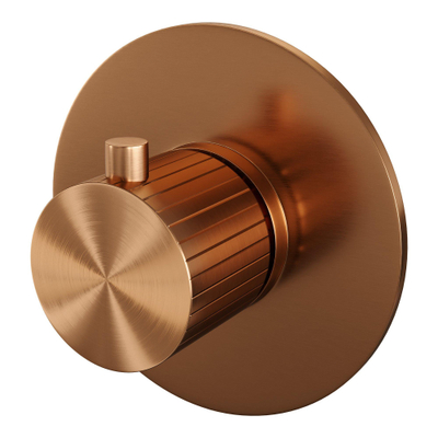 BRAUER Stripe Inbouwthermostaat - inclusief inbouwdeel - geborsteld koper PVD