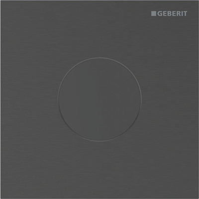 Geberit Type 40 urinioir bedieningsplaat - batterij - rond - zwart chroom/geborsteld easy-to-clean - zwart chroom
