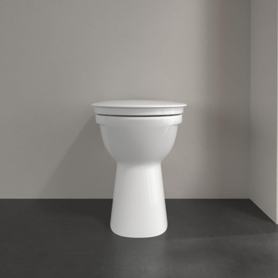 Villeroy & Boch Vicare staand toilet - zonder spoelrand - diepspoel - zonder zitting - White Alpine (glans wit)