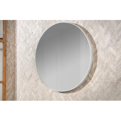 Plieger Bianco Round spiegel 60cm witte lijst