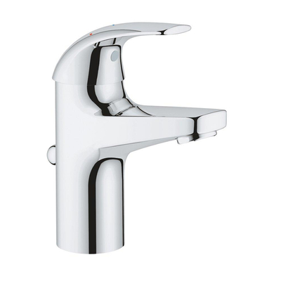 Grohe Start Curve Waterbesparende Wastafelkraan - S-Size - met afvoerplug - 28mm ES cartouche - chroom