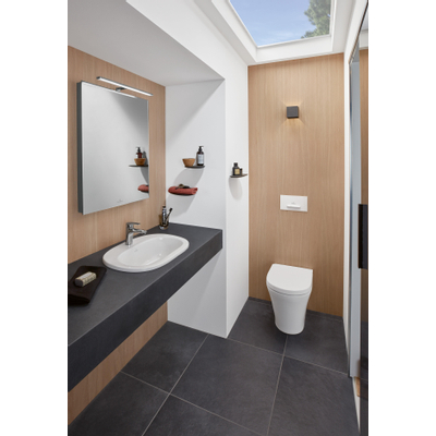 Villeroy & Boch O.novo inbouwwastafel - 56x40.5cm overloop - 1 kraangat vuilafstotend CeramicPlus - White Alpine (glans wit)