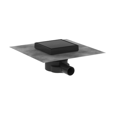 Hansgrohe RainDrain Point Puntafvoer - 15x15cm - achterzijde betegelbaar - mat zwart