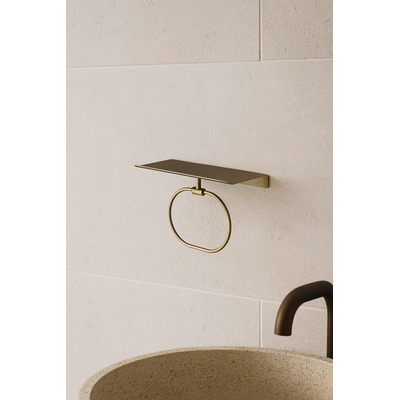 Hotbath &MORE Anneau porte-serviette pour tablette série Laiton brossé PVD