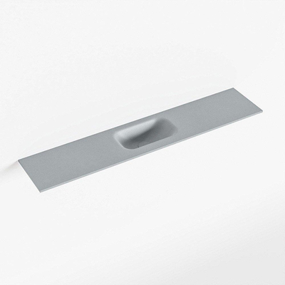Mondiaz EDEN Fontein - 110x23x0.9cm - wasbak midden - zonder kraangaten - voor toiletmeubel - Solid surface - Plata