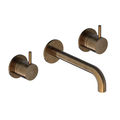 Hotbath Cobber Afbouwdeel ten behoeve van inbouw wastafelkraan - 18cm uitloop AB - messing verouderd koper (goud)