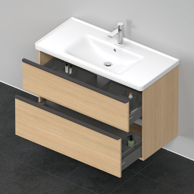 Duravit D-Neo wastafelonderkast 98.4x62.5x45.2cm 2 lades Natuur eiken Mat