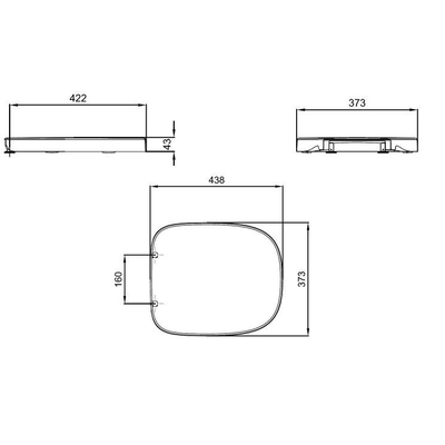 Crosswater Kai toiletzitting met softclose en dunne rand wit