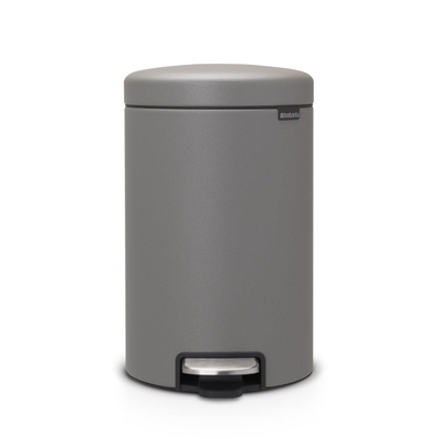 Brabantia NewIcon Pedaalemmer - 12 liter - kunststof binnenemmer - mineral concrete grey