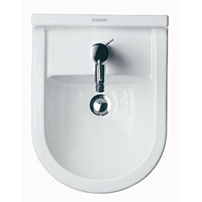 Duravit Starck 3 Wandbidet - 365x335x540mm - 1 kraangat overloop - verdekte bevestiging - glans wit