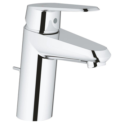 Grohe Eurodisc Cosmopolitan Wastafelmengkraan - metalen hendel - keramische schijven - automatische lediging - flexibele aansluitslangen - koersbegrenzer - chroom