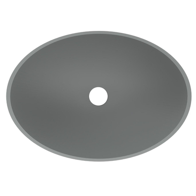 Arcqua Prince Vasque à poser - 49x34cm - ovale - cast marble - gris mat