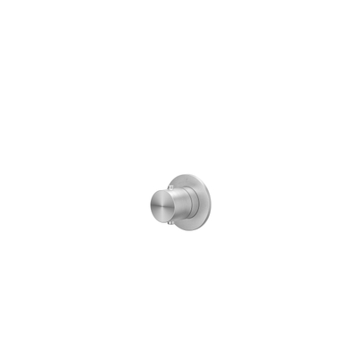 IVY Concord Partie de finition - pour robinet d'arrêt encastrable - symétrie - rosace ronde - Inox 316 - Inox brossé