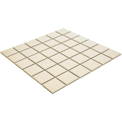 La Mosaic Factory Barcelona carreau mosaïque - 30,9x30,9cm - carrelage mural - Carré - Porcelaine Crème Brillant