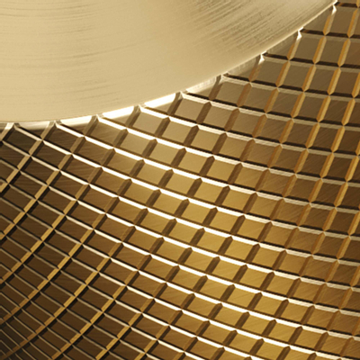 Brauer Gold carving Wastafelmengkraan opbouw - hoog - model a - PVD - geborsteld goud