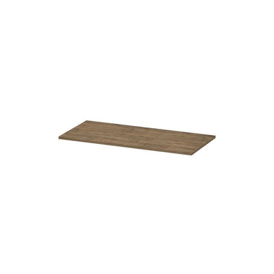 INK Topdeck Wastafelblad - 100x45x2cm - tbv onderkast - MFC - Naturel eiken