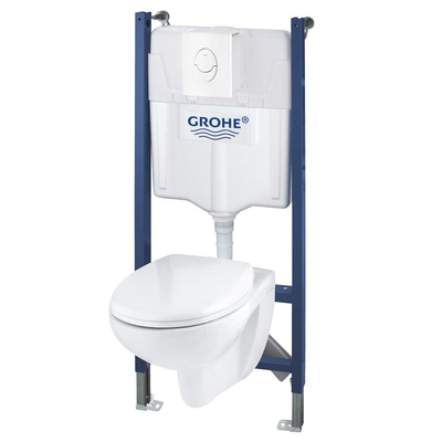 Grohe Universeel toiletset - inbouwreservoir - toiletzitting - bedieningsplaat wit - glans wit