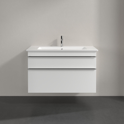 Villeroy & Boch venticello wastafelonderkast - 95.3x59cm 2x lade - glans wit