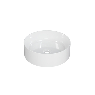 INK Yale vasque à poser - 40x12cm - ronde - porcelaine blanc brillant